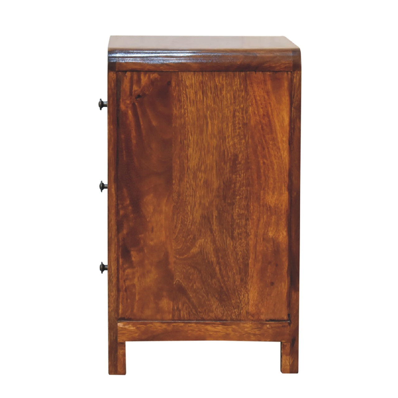 Side profile of Bedside Table showing full height and depth