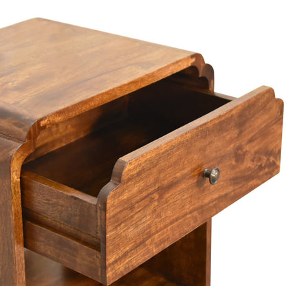 Bedside Table with drawer open showing spacious interior storage