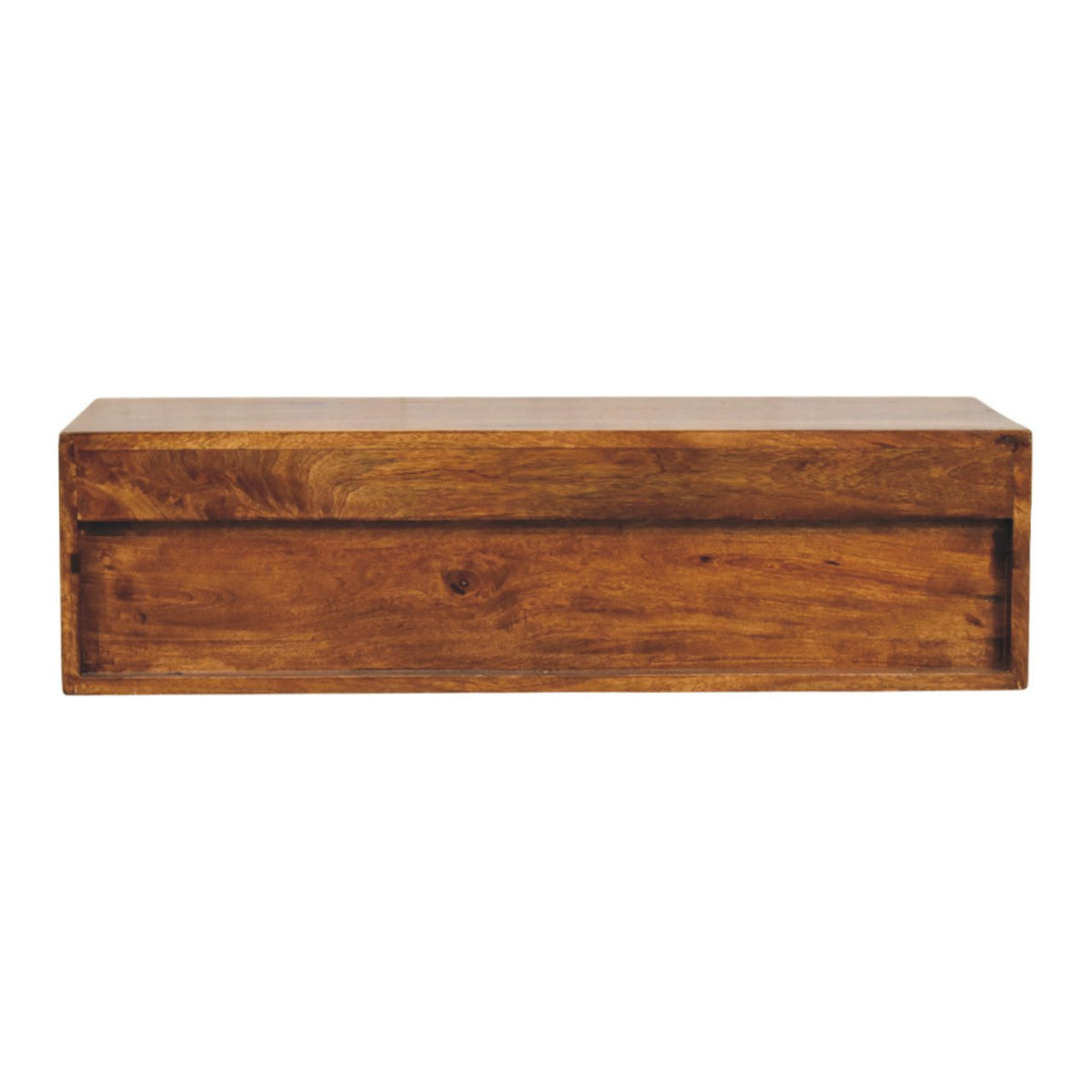 Wooden tv stand on a white background