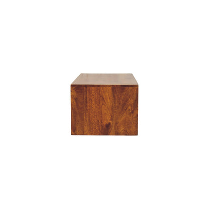 Wooden tv stand on a white background