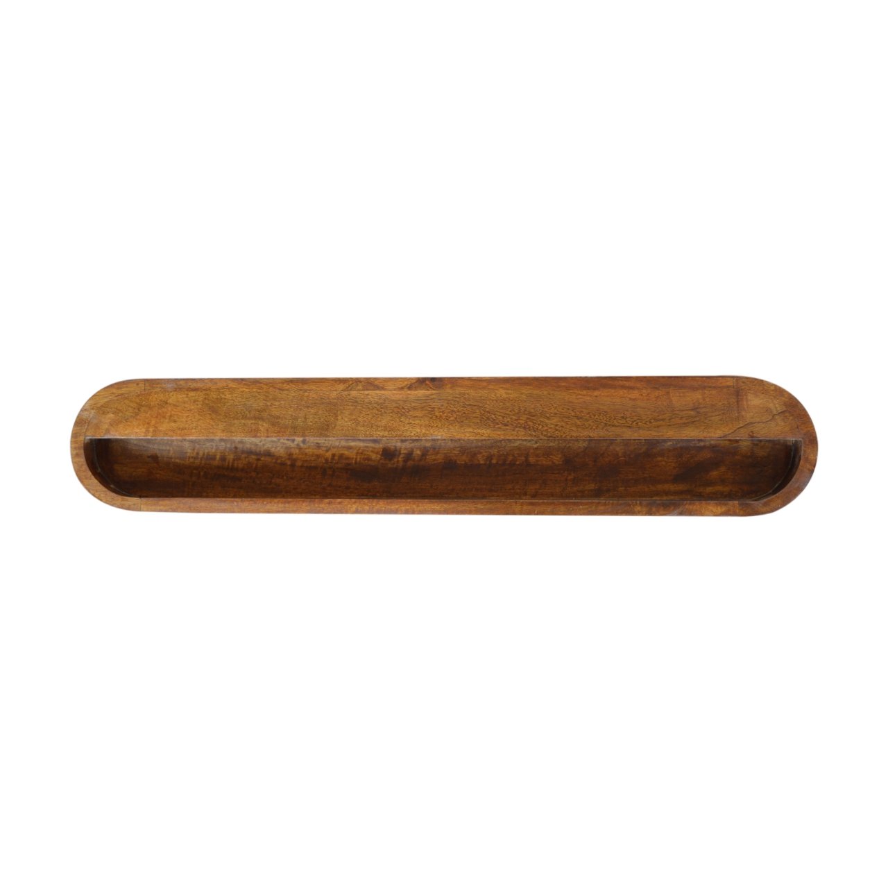 Back view of Floating Chestnut Console
