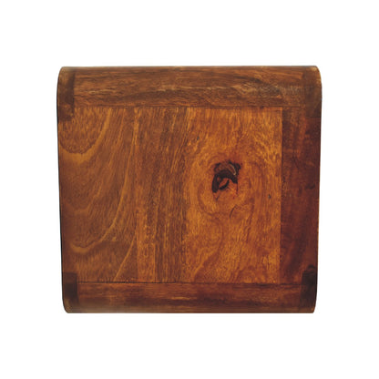 Side profile of Floating Mini Chestnut Bedside showing depth and wall-mounted design