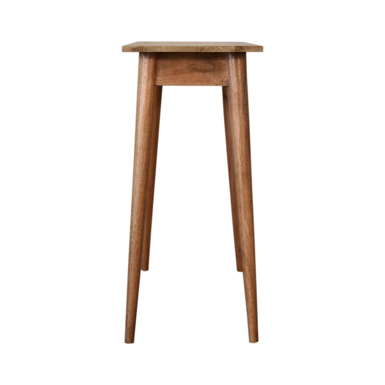 Side profile of Mini Nordic Style Writing Desk showing full height and Nordic legs