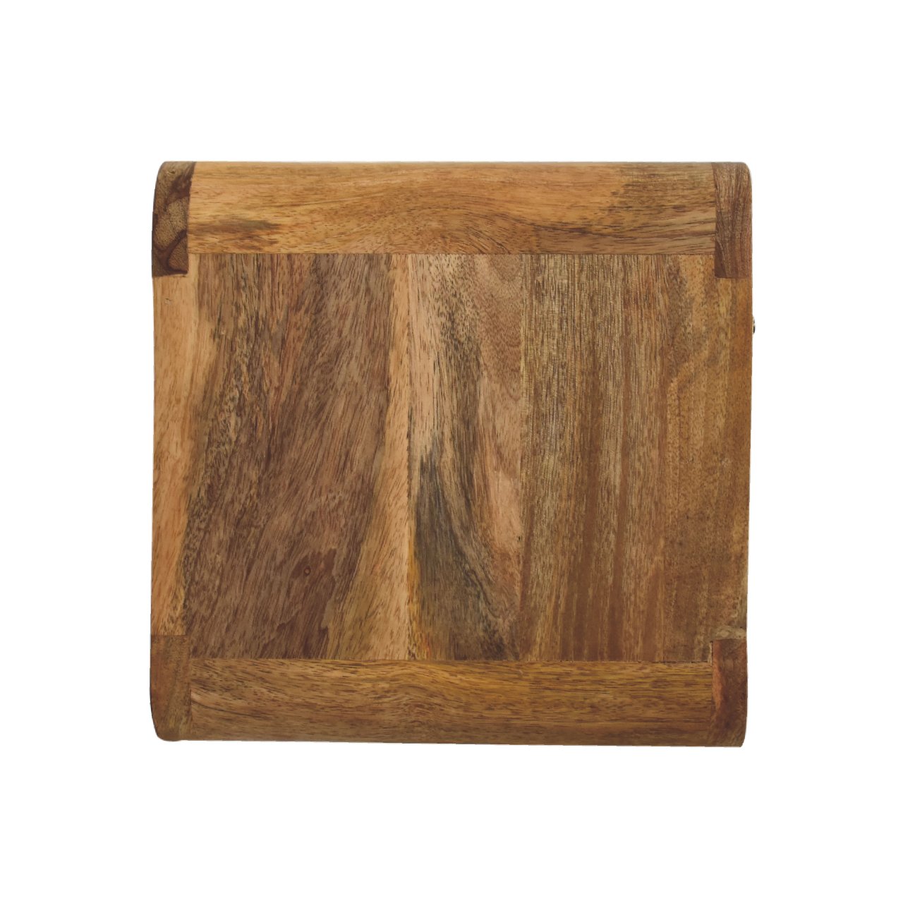Side profile of Mini Oak Floating Open Bedside showing depth and wall-mounted design