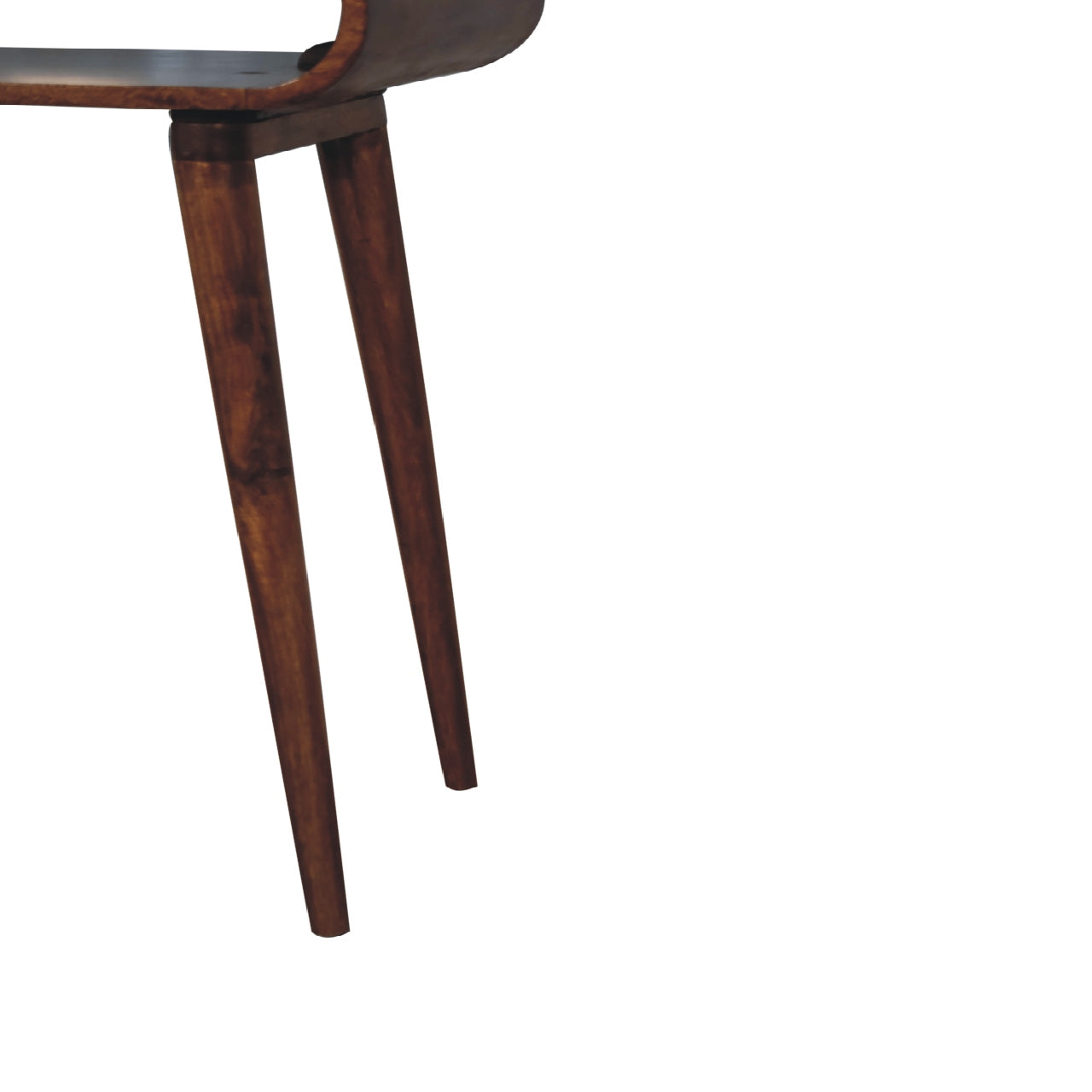 Lower right angle of Nordic Style Console Table highlighting Nordic-style legs