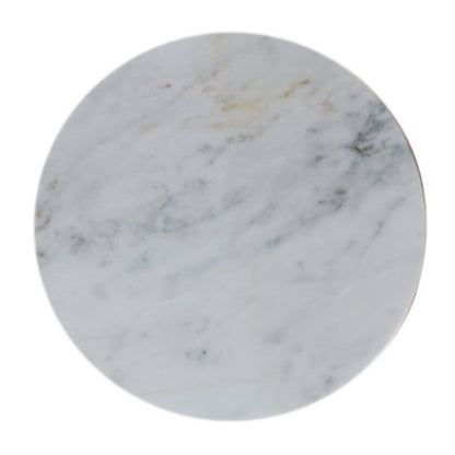 Sculptural marble top side table solid mango wood marble top detail