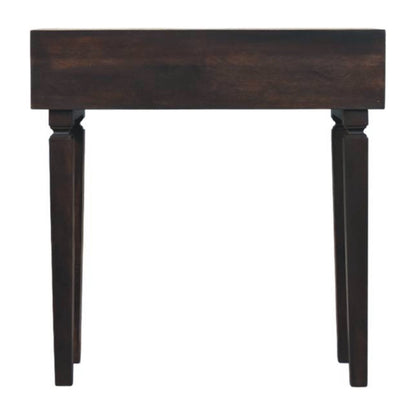 Dark wooden console table on a white background 
