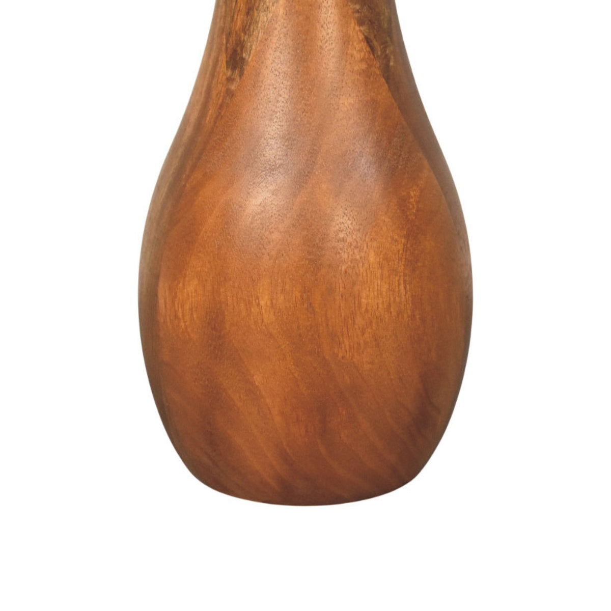 Wooden side table on a white background