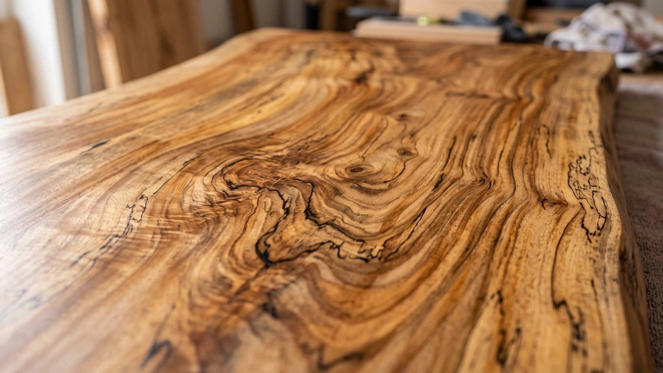 Solid mango wood grain detail – The Artisan Edit