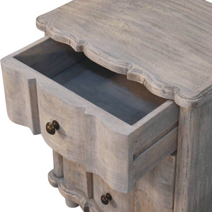 Wooden nightstand on a white background